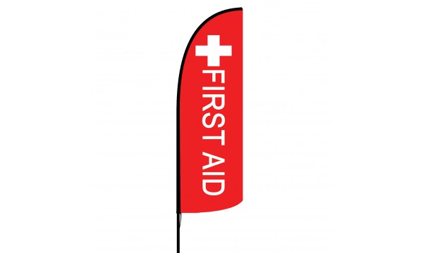 First Aid Red Advertising Flag